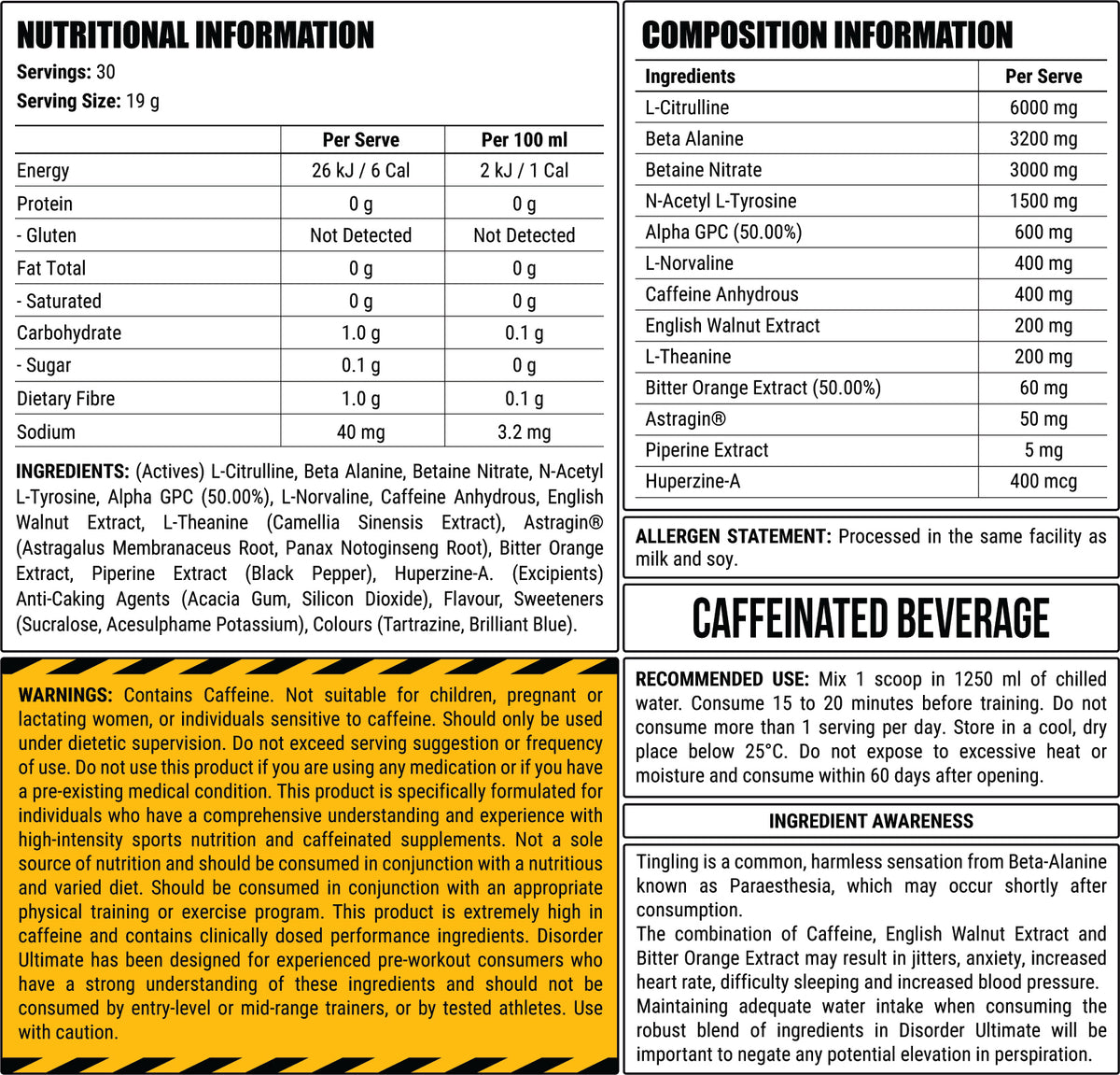 Emerald Dream nutrition information