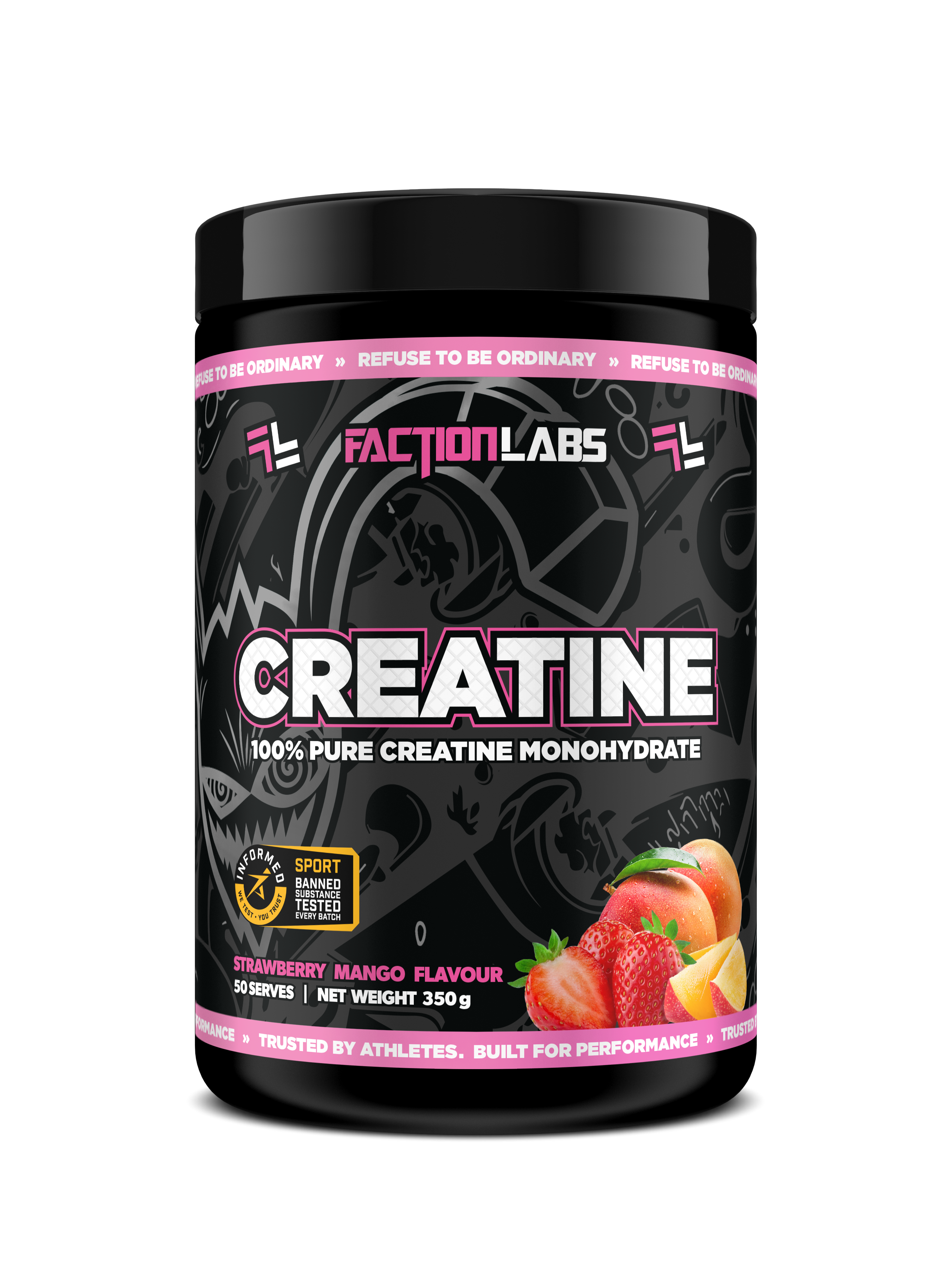 Creatine Monohydrate - 350g / 50 serves - Strawberry Mango