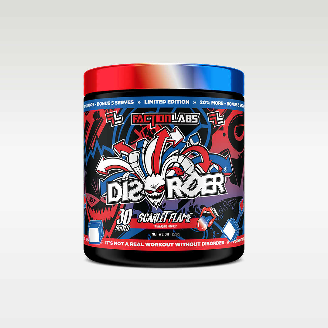 Disorder Original - 30 serves / 270g - Scarlet Flame (Kiwi Apple)