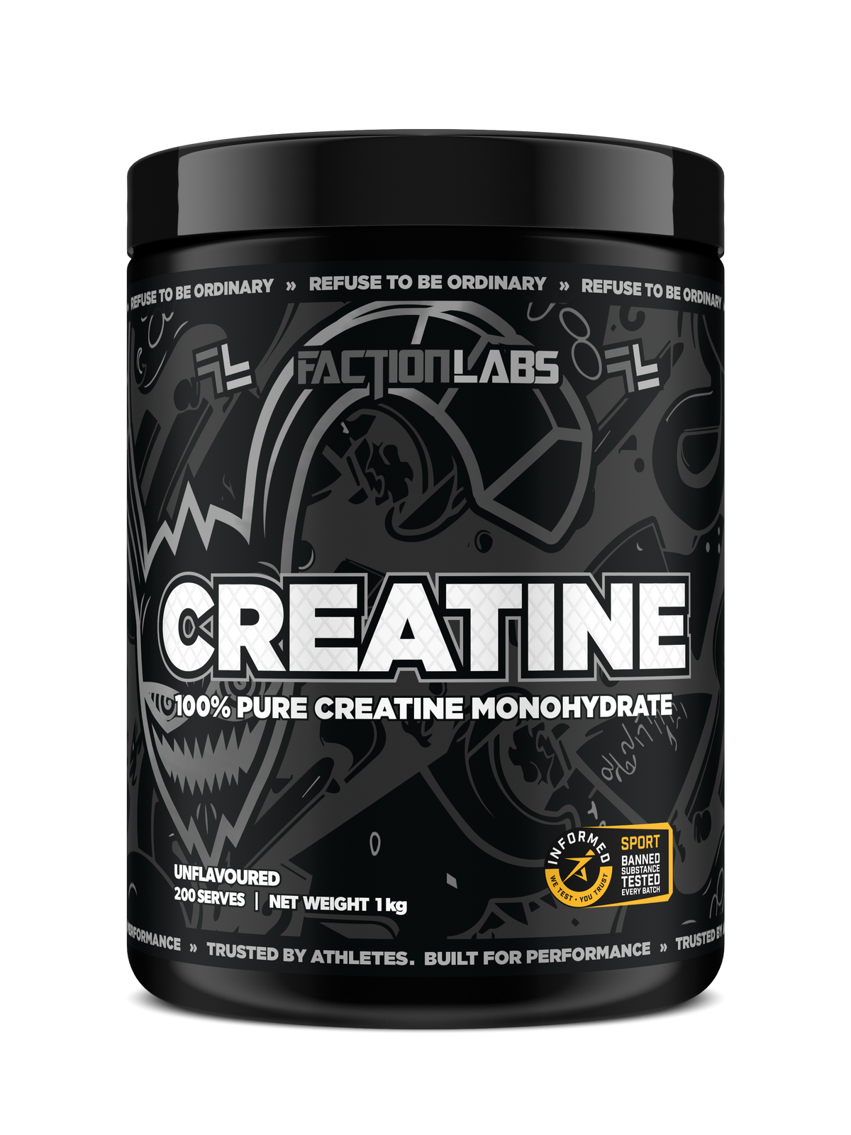 Creatine Monohydrate - 1kg / 200 serves - Unflavoured