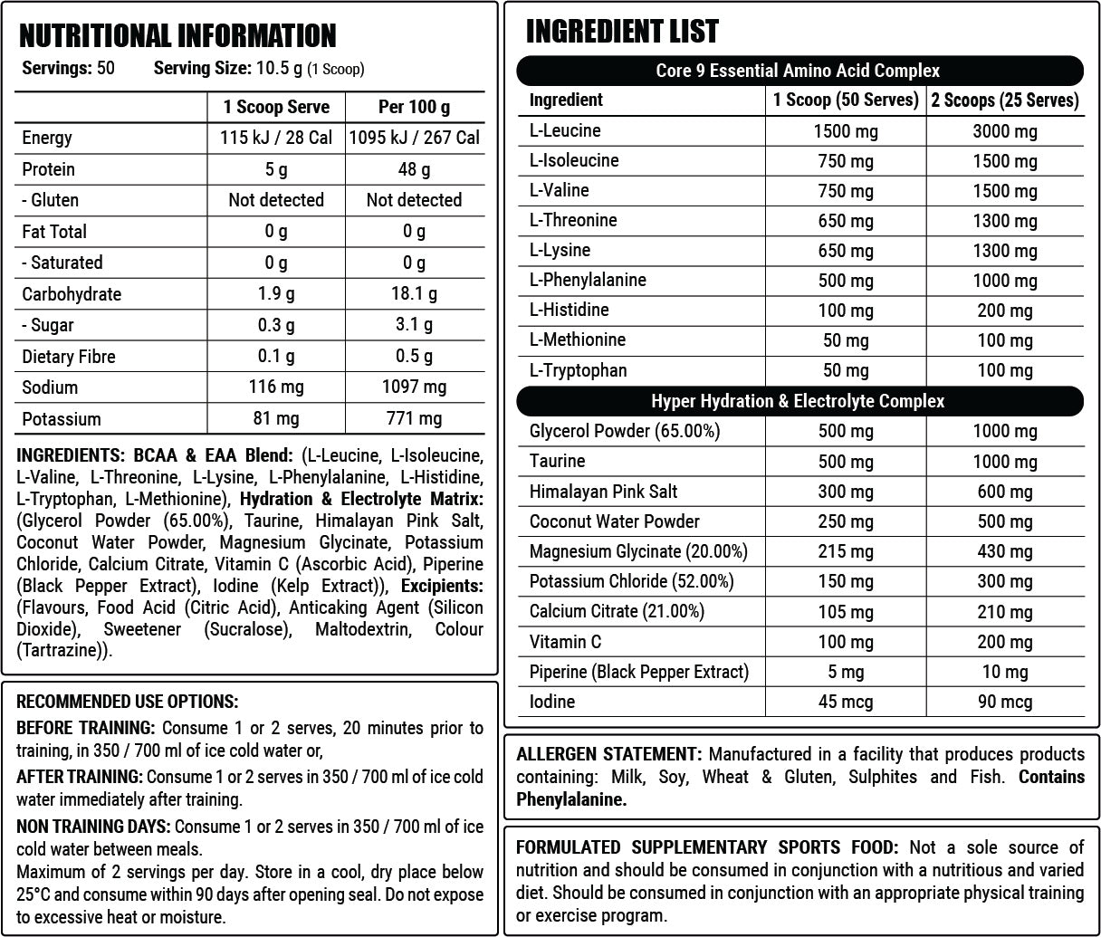 Pineapple Passionfruit nutrition information
