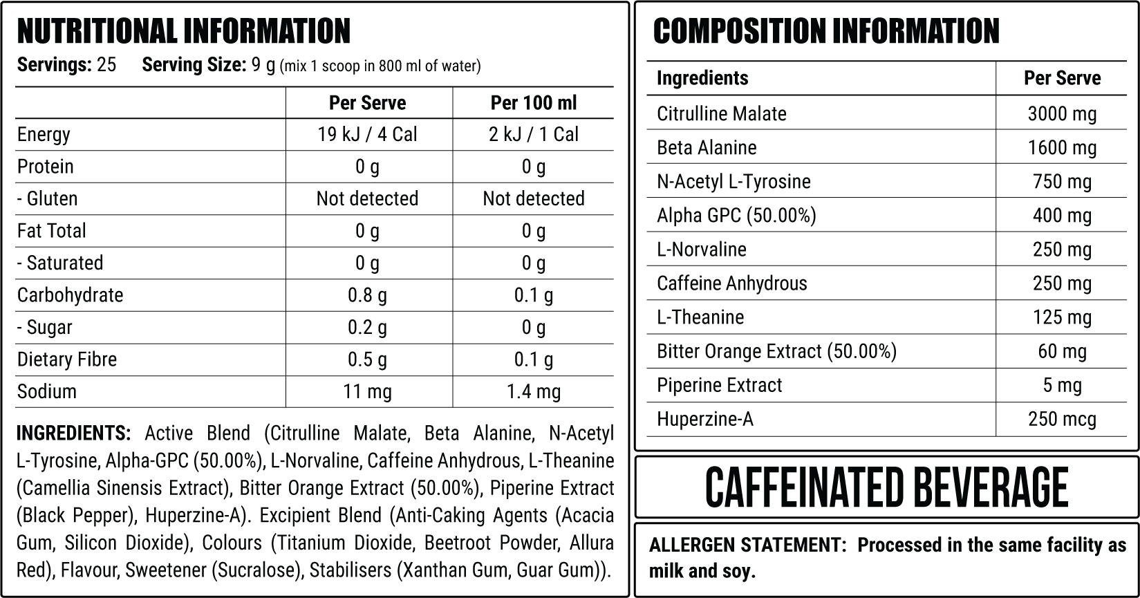 Pink Bits nutrition information